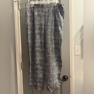 Covington Petite pull on pants in navy & white side pockets EUC Women’s size XL